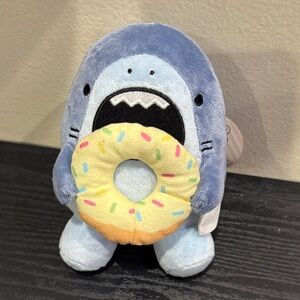 Samezu Blue Shark Plush Toy with Donut
